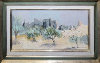 0186-Renée Yolanda Hauser, "Eygalières", südländische Landschaft, Ölgemälde von 1984