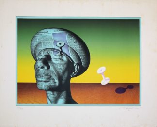 0187-Rudolf Hausner, "Adam Medial", signierte Farblithographie von 1983