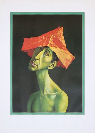 0188-Rudolf Hausner, "Trauriger Europäer", signierte Farblithographie