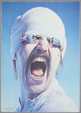 0191-Gottfried Helnwein, Selbstporträt (Cover Scorpions), signierte Farblithographie von 1991