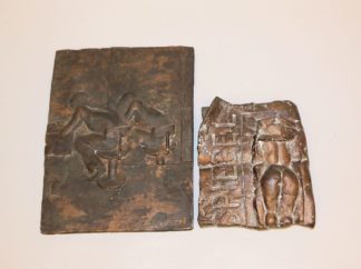 0200-Richard Heß, "Spiegel" und In der Bar, zwei Bronzereliefs