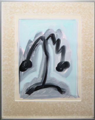 0214-Alfonso Hüppi, Ohne Titel, signierte Gouache, gerahmt