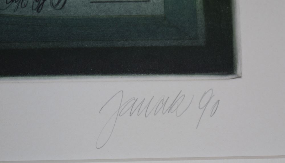 0220-Alois Janak, Leuchttürme, Stillleben und mehr, 8 signierte Farbradierungen ab 1986, dazu Literatur – Bild 2