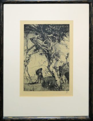 0225-Horst Janssen, Glückszeichen / Selbstporträt / Liselotten-Land / Langenhorn, 4 signierte Radierungen von 1964-87, gerahmt