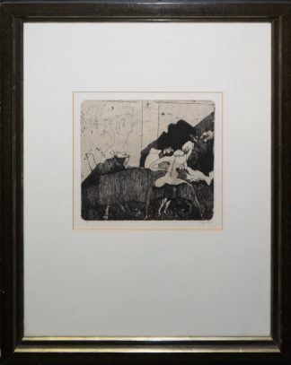 0227-Horst Janssen, Ballhaus Jahnke, signierte Radierung von 1964