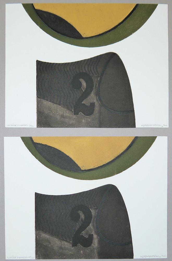 0232-Horst Egon Kalinowski, 8 informelle Farblithographien, Paris 1971 – Bild 7