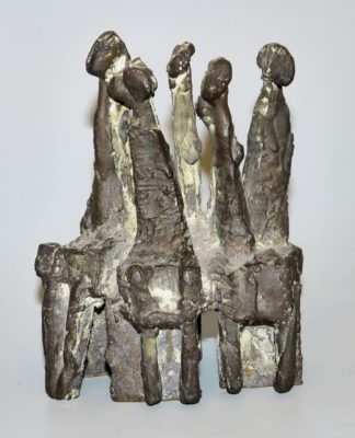 0237-Manfred Kieselbach, Gruppe von 5 Sitzenden, Bronze