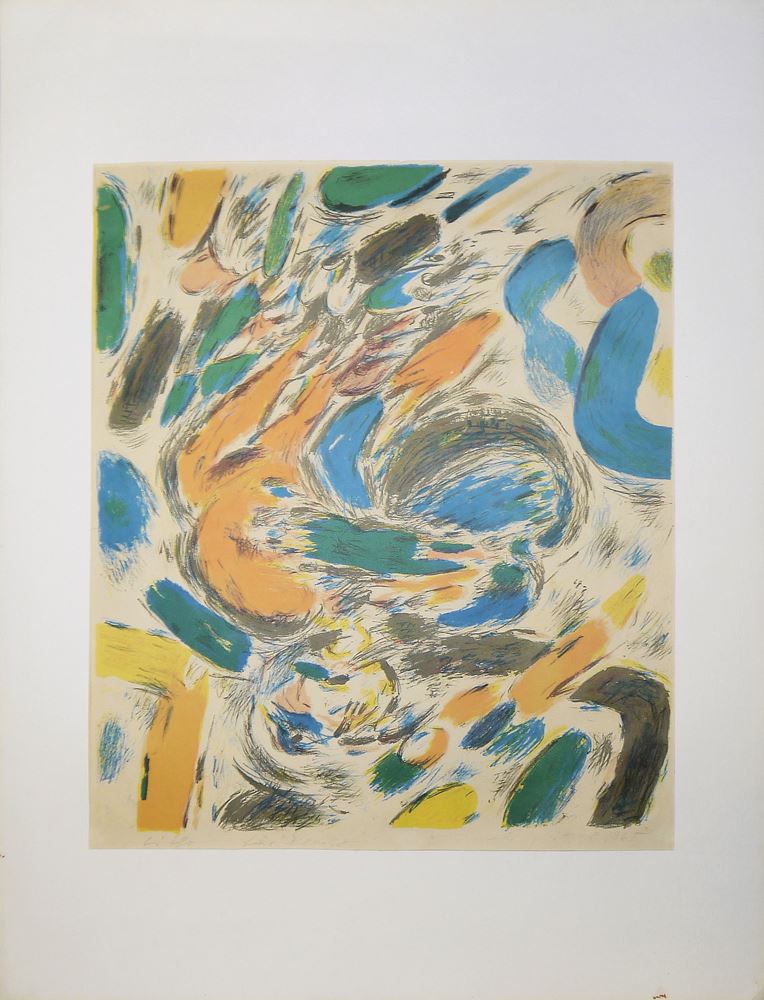 0243-Herbert Kitzel, Sammlungs-Nachlass mit 1 Ölgemälde, 1 Zeichnung sowie 4 sign. Druckgraphiken 1958 - 1968 – Bild 5