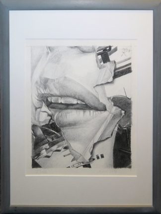 0248-Fritz Köthe, "Mobil", Bleistiftzeichnung von 1998, gerahmt, mit 2 Monographien