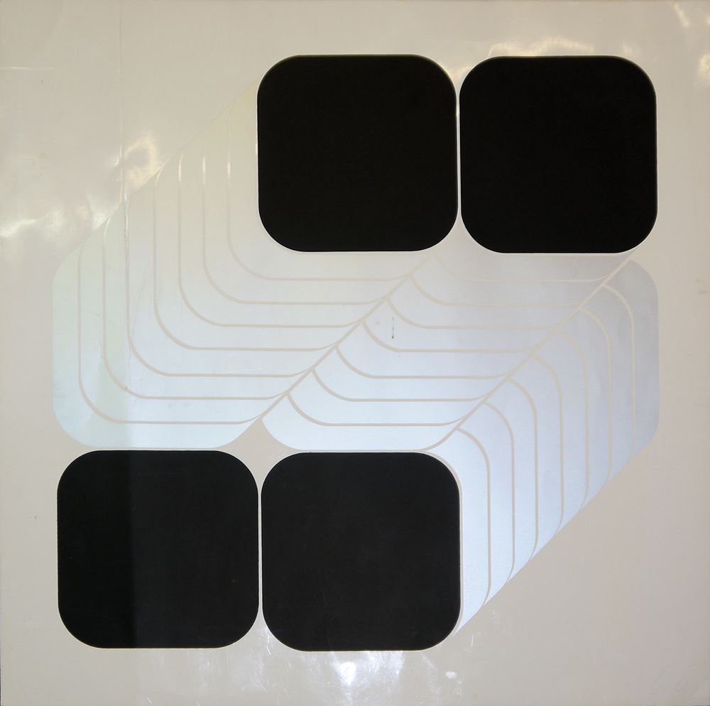 0253-Kleines Graphikkonvolut mit 5 Arbeiten konkreter Kunst, u.a. von Pfahler und Lenk - Image 5