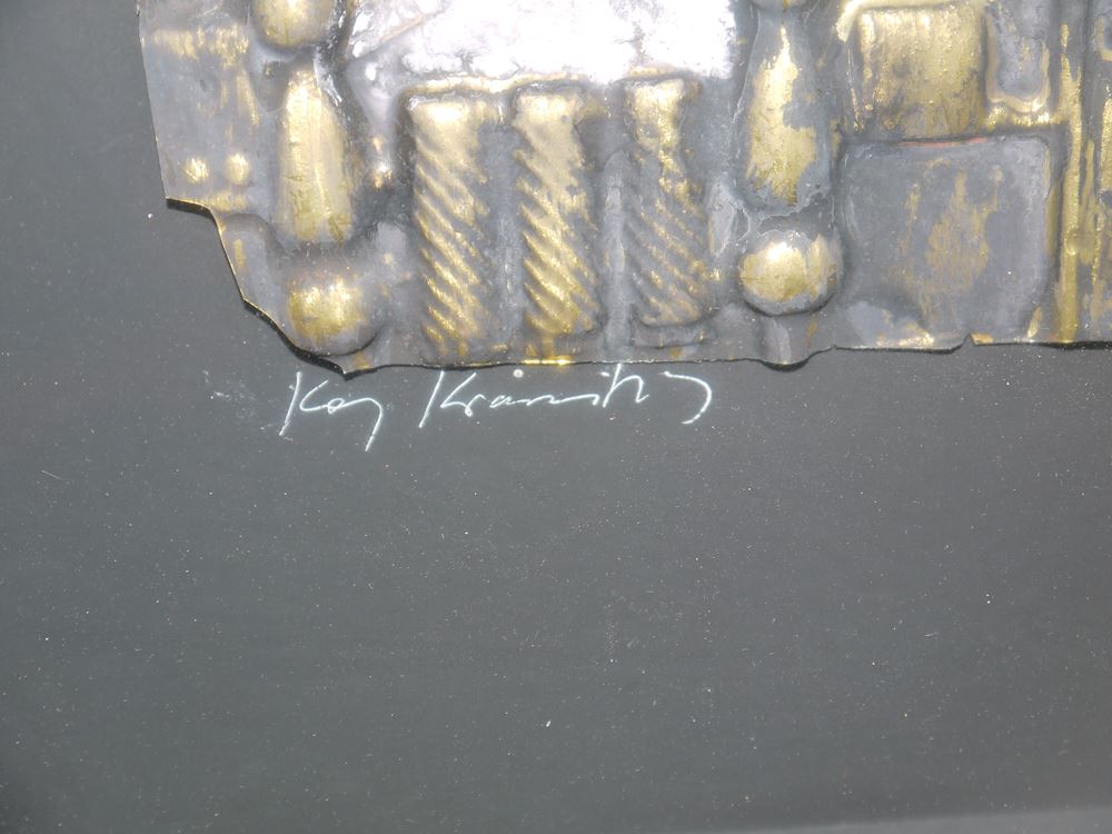 0258-Kay Krasnitzky, "Mädchen II", Relief sowie Unbekannter Künstler, Relief/Collage von 1983 - Image 3