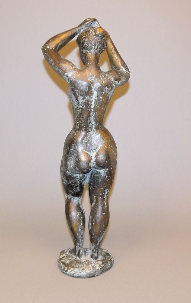 0264-Karl Heinz Krause, Stehender Akt, Bronzeplastik - Image 2