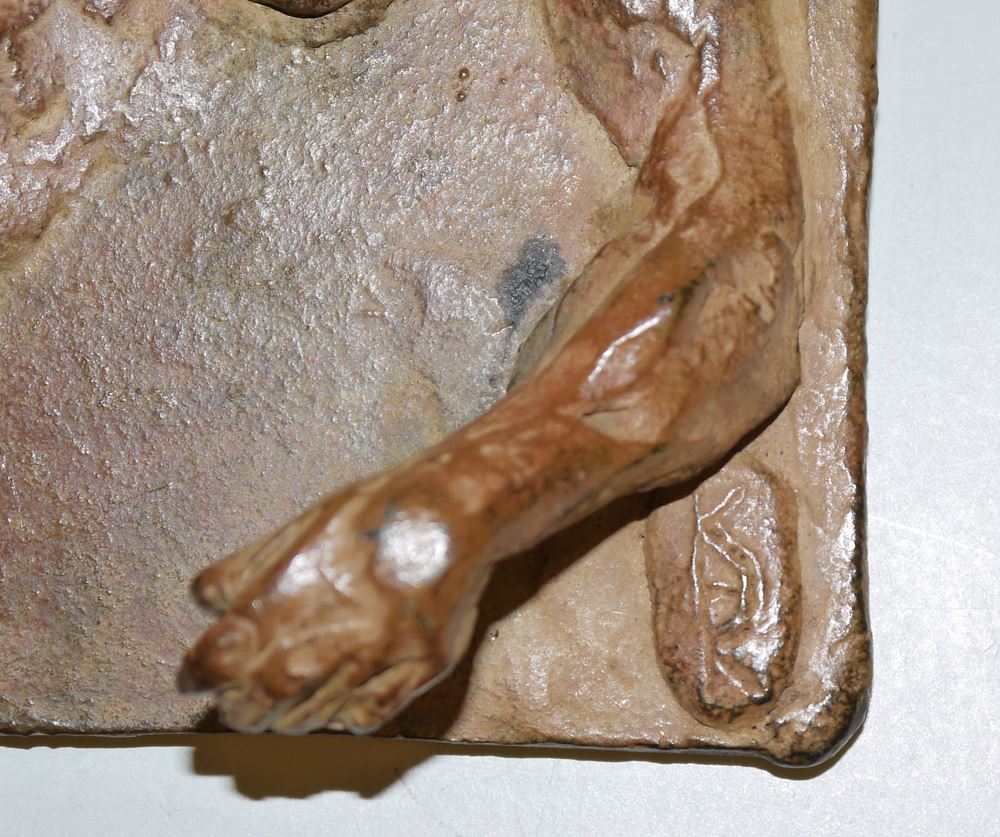 0266-Karl Heinz Krause, Pan und Bacchantin, Bronzerelief von 1988 - Image 2