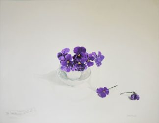 0268-Ursula Krause-Oehme, Stillleben mit Beeren und Blumen, 3 signierte Farblithographien von 1987/88