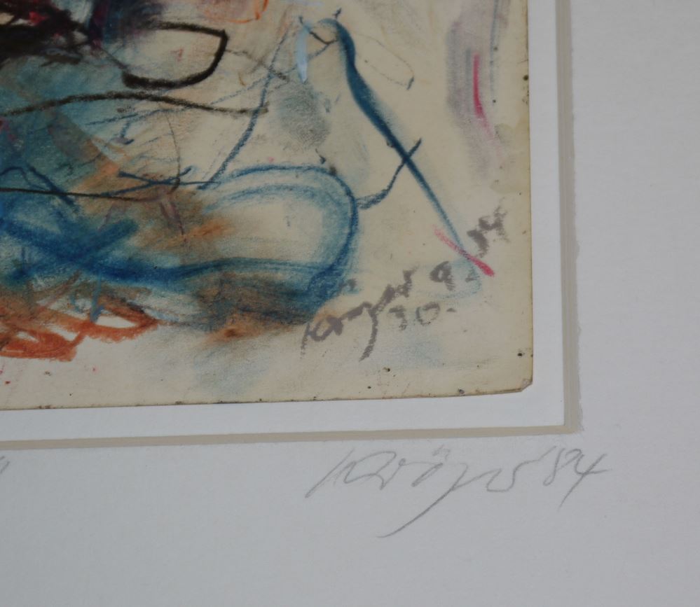 0272-Pierre Kröger, Abstrakte Komposition, Mischtechnik von 1984 - Image 2