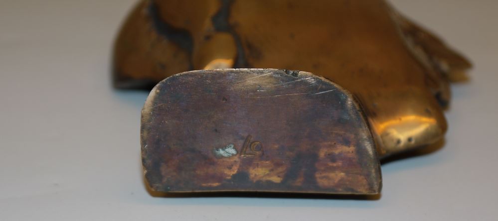0283-Helmut Lander, 4 Köpfe, davon 3 "Schiebeköpfe", Bronzeplastiken – Bild 3