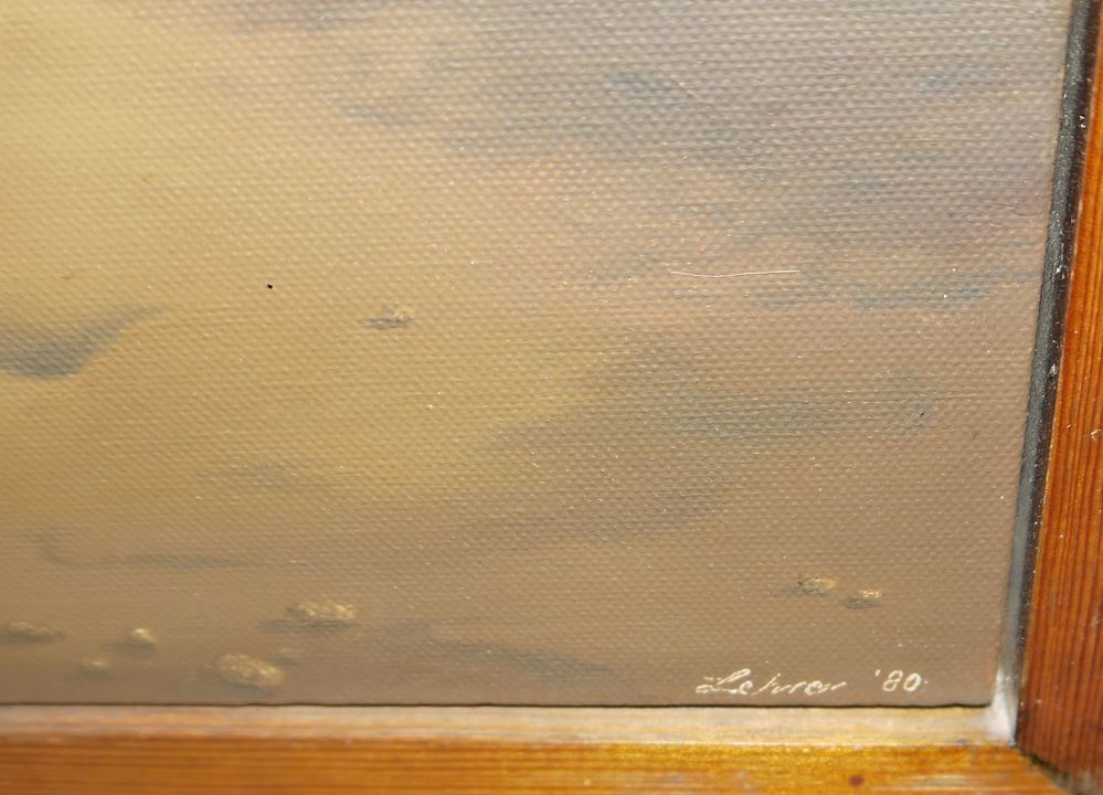 0293-Joachim Lehrer, "Von großen Plänen", Ölgemälde von 1980, gerahmt – Bild 2
