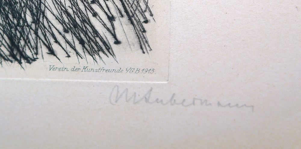 0299-Max Liebermann, "Einzug der Königin von Holland", handsignierte Radierung von 1913, gerahmt – Bild 2