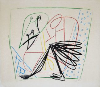 0307-Markus Lüpertz, Vogel, signierte Farbserigraphie