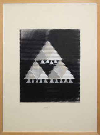 0314-Heinz Mack, aus: "Das Hohelied Salomo", signierte Farbserigraphie von 1993, gerahmt