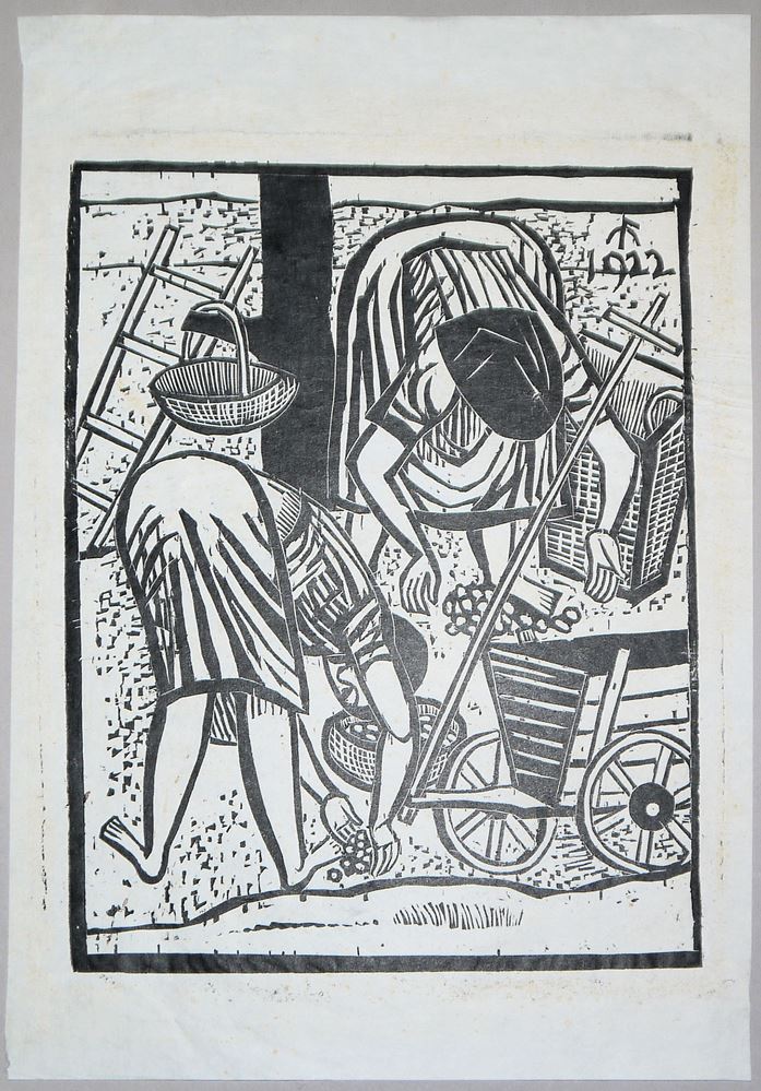 0317-Gerhard Marcks, 4 Holzschnitte der Jahre 1922-35, aus Nachlass Klaus Dallhammer, Dozent auf Burg Gibiechenstein – Bild 2