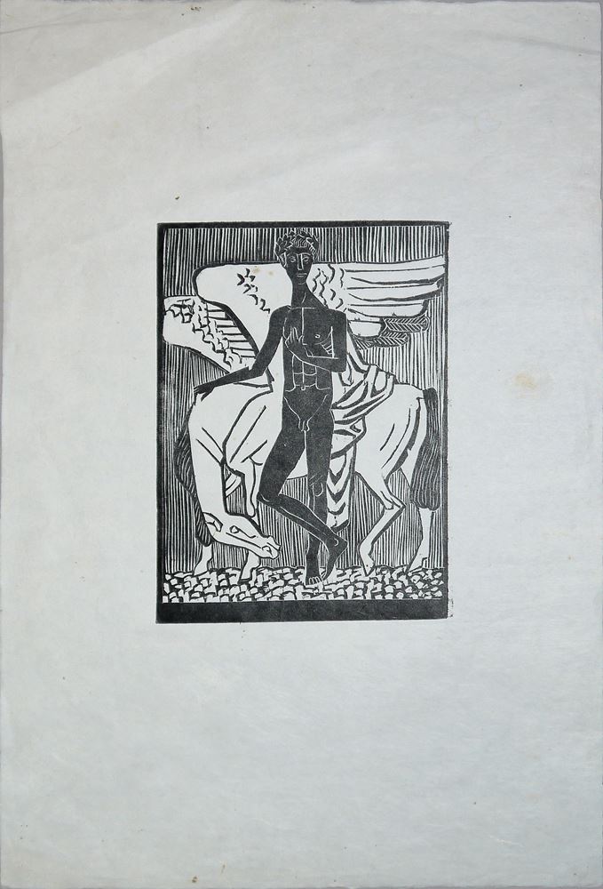 0317-Gerhard Marcks, 4 Holzschnitte der Jahre 1922-35, aus Nachlass Klaus Dallhammer, Dozent auf Burg Gibiechenstein – Bild 4