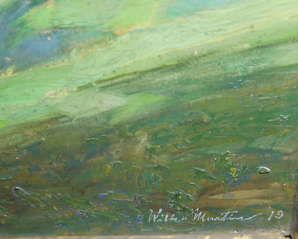 0320-Wilhelm Martin, Frühlingslandschaft, Ölgemälde – Bild 2