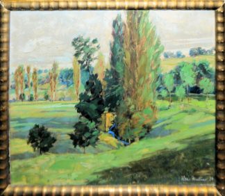 0320-Wilhelm Martin, Frühlingslandschaft, Ölgemälde