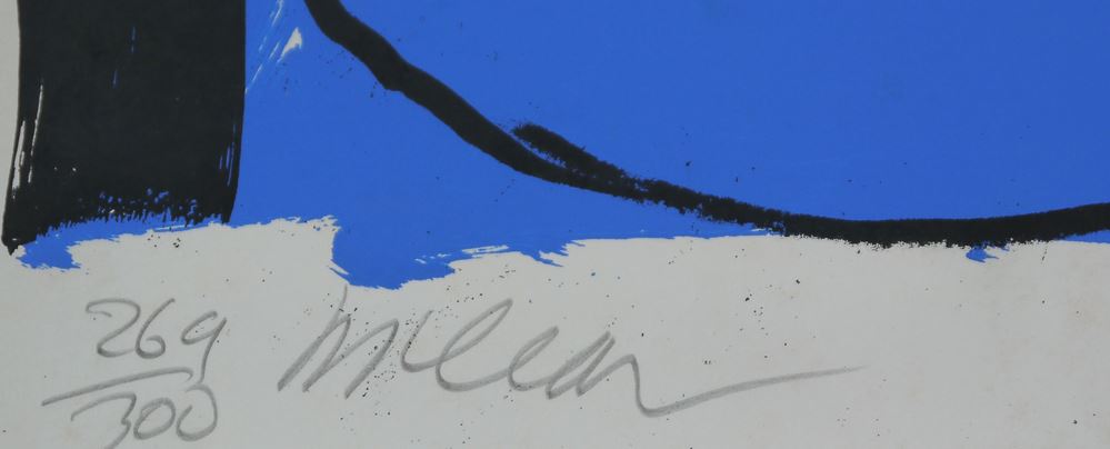 0324-Bruce Mclean und Peter Capitéyns, Abstrakte Gesichter, 2 signierte Farbserigraphien von 1983 – Bild 3