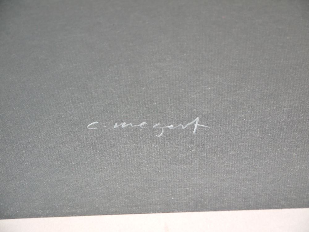 0325-Christian Megert, "Hommage à Fontana", Spiegelcollage, serielles Unikat, signiert – Bild 2