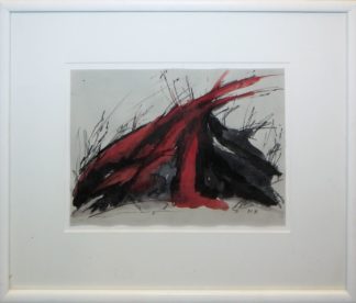 0329-Unbekannter Künstler, "Mi" signierend, Abstrakte Kompositionen, 3 Mischtechniken von 1985, gerahmt
