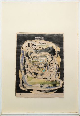 0337-Franz Mon, Penny Wise - Pound Wise, Decollage, um 1960, gerahmt