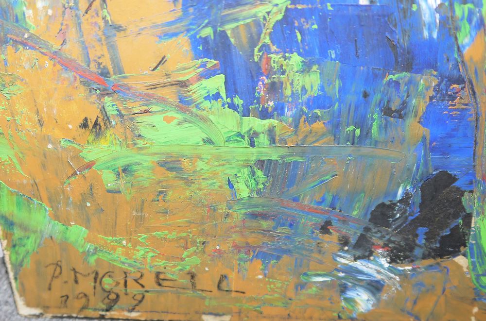 0339-Pit Morell, Abstrakte Komposition, signiertes Acrylgemälde von 1999 – Bild 2
