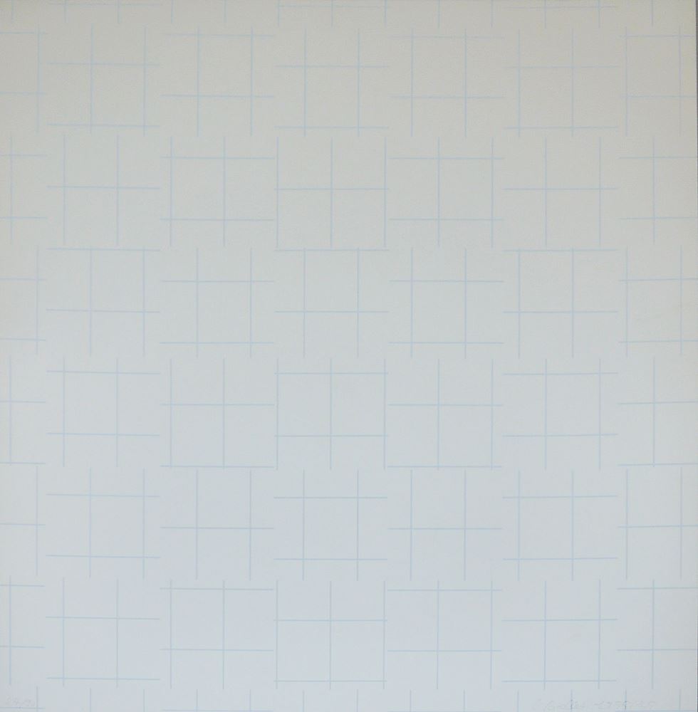 0340-Francois Morellet, Konkrete Kunst, signierte Serigraphie von 1955/75, o. Rahmen – Bild 2