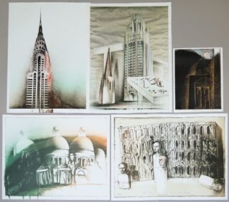 0376-Peter Paul, Architekturelemente, 5 signierte Farblithographien