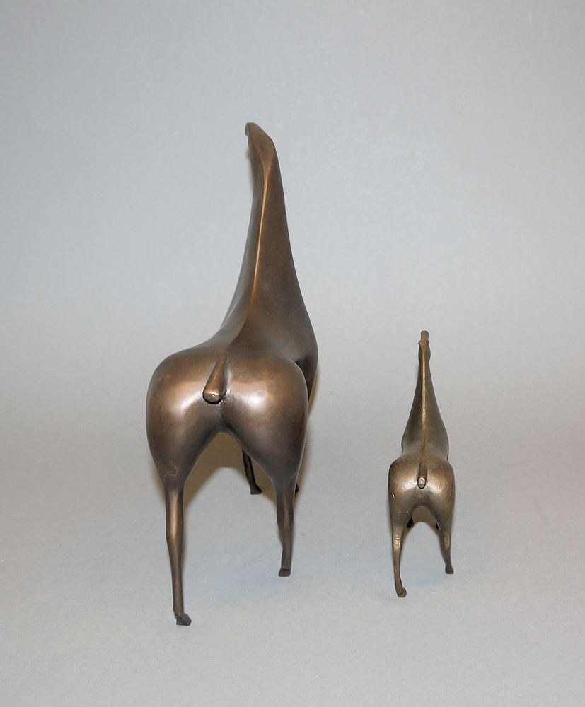 0381-Reinhold Petermann, Zwei Pferde, Bronzeplastiken von 1993 – Bild 4