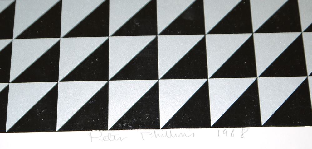 0384-Peter Phillips, Pneumatics, Pop Art, signierte Farbserigraphie von 1968, in großer Original-Mappe – Bild 4