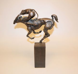 0390-Jos Pirkner, Poloreiter, Bronzeplastik (Multiple)