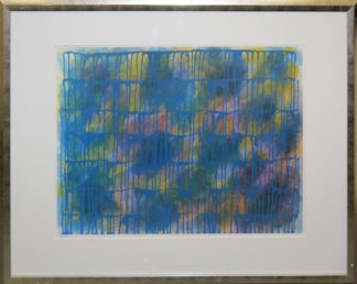 0393-Lothar Quinte, Abstrakte Komposition, signiertes Farboffset von 1981, gerahmt