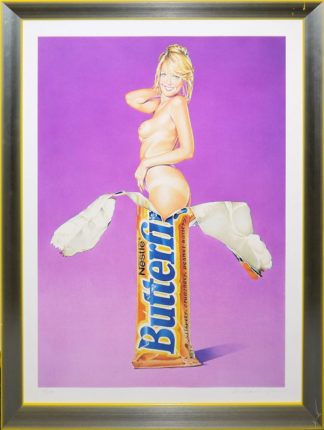 0395-Mel Ramos, Butterfinger, signierte Farblithographie, galeriegerahmt