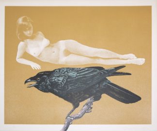0400-Mel Ramos, Ravin' Rita, signierte Farblithographie aus: Leta And The Swan Suite von 1969