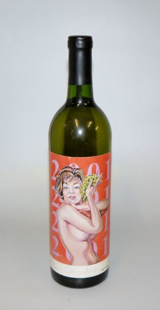 0409-Mel Ramos, Weinflasche mit Künstleretikett "Lady Chardonnay", handsigniert und nummeriert
