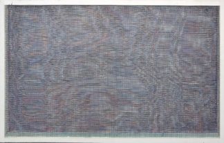 0415-Wolfgang Reindel, Kinetisches Raster, Blau und Rot, Wandobjekt der 1960er Jahre