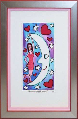 0420-James Rizzi, "Good Night Moon", Farblithographie von 2006, galeriegerahmt
