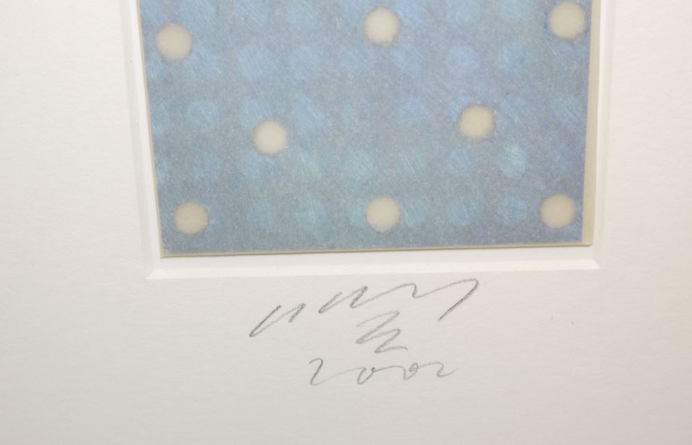 0427-Reinhard Roy, "Letter V", signierte Mischtechnik von 2002, gerahmt - Image 2