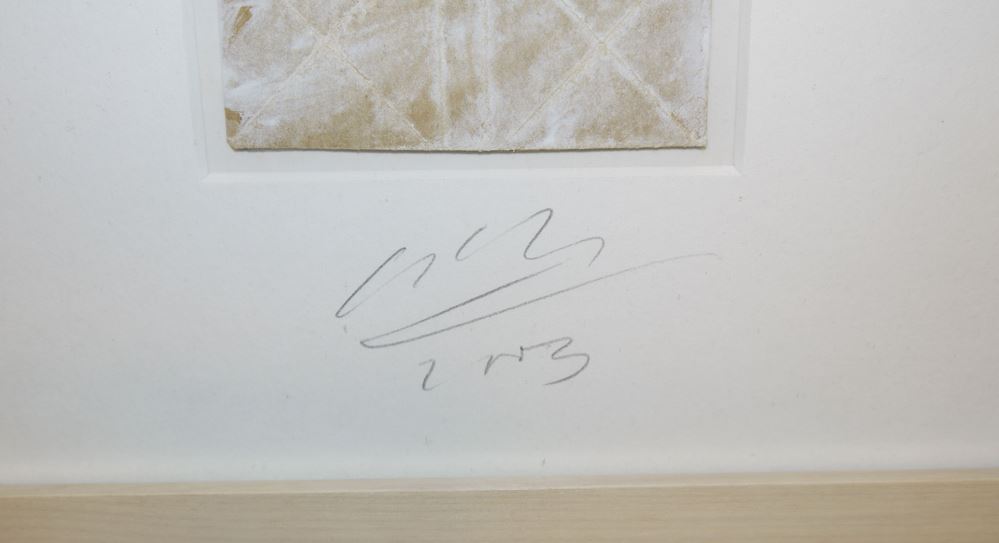 0428-Reinhard Roy, Letter, signierte Mischtechnik von 2003, gerahmt – Bild 2