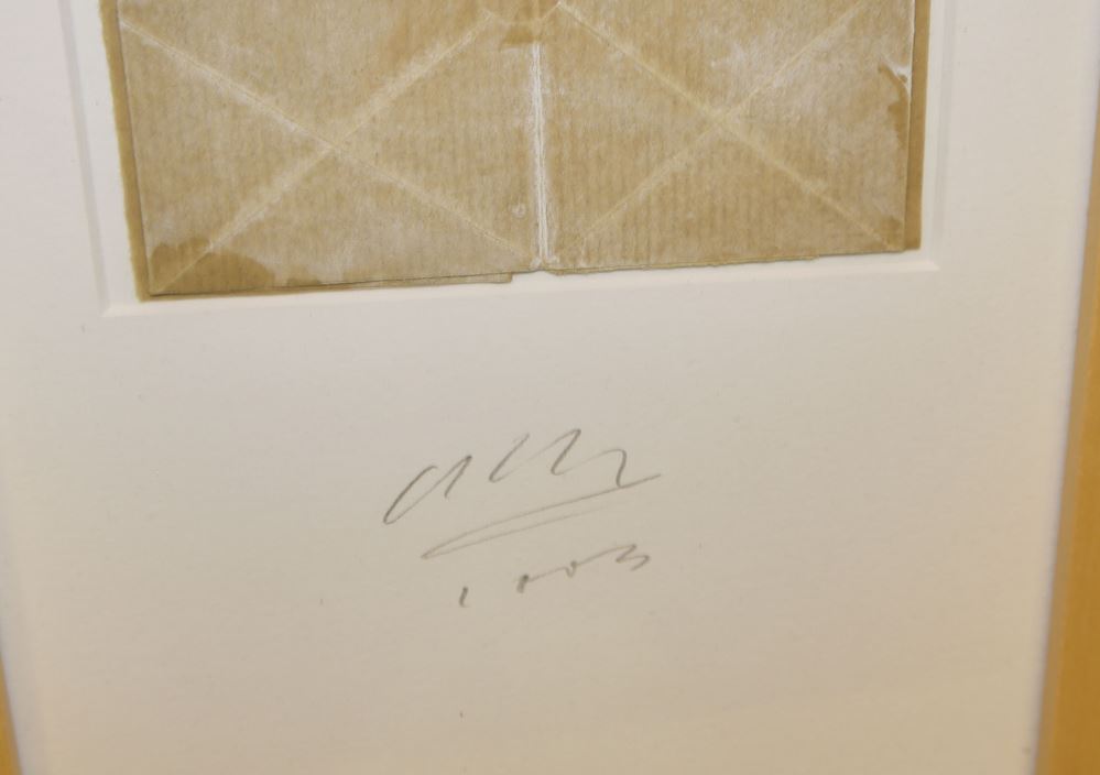 0429-Reinhard Roy, Letter, signierte Mischtechnik von 2003, gerahmt – Bild 2