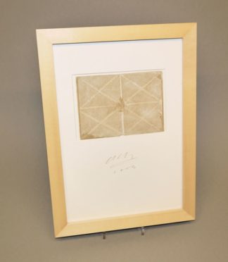 0429-Reinhard Roy, Letter, signierte Mischtechnik von 2003, gerahmt