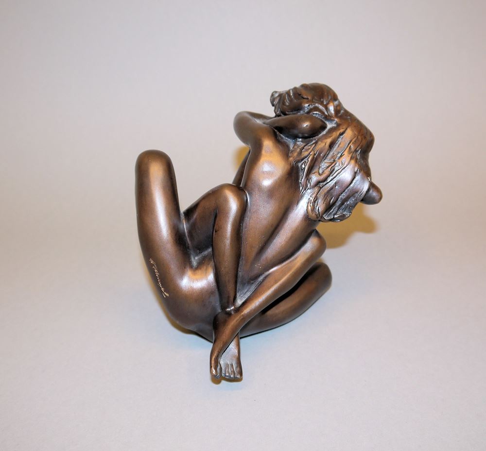 0440-Erwin A. Schinzel, Innige Umarmung, Bronze, – Bild 2