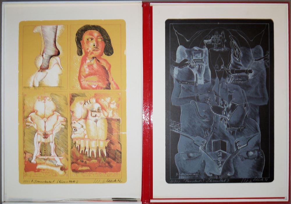 0441-Wolfgang Schlick, Transplants, 9 Zinklithographien in Kassette, Draier-Verlag, 1972 – Bild 2